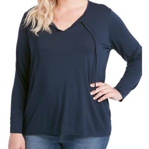 Jessica Simpson Plus Navy Key Hole Neck Tie          🛑FINAL OFFER PRICE🛑